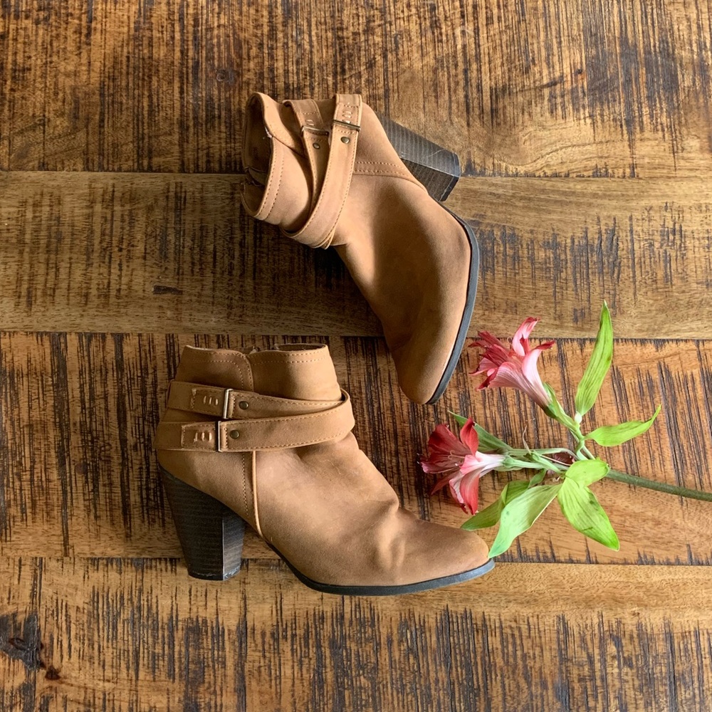 Tan booties